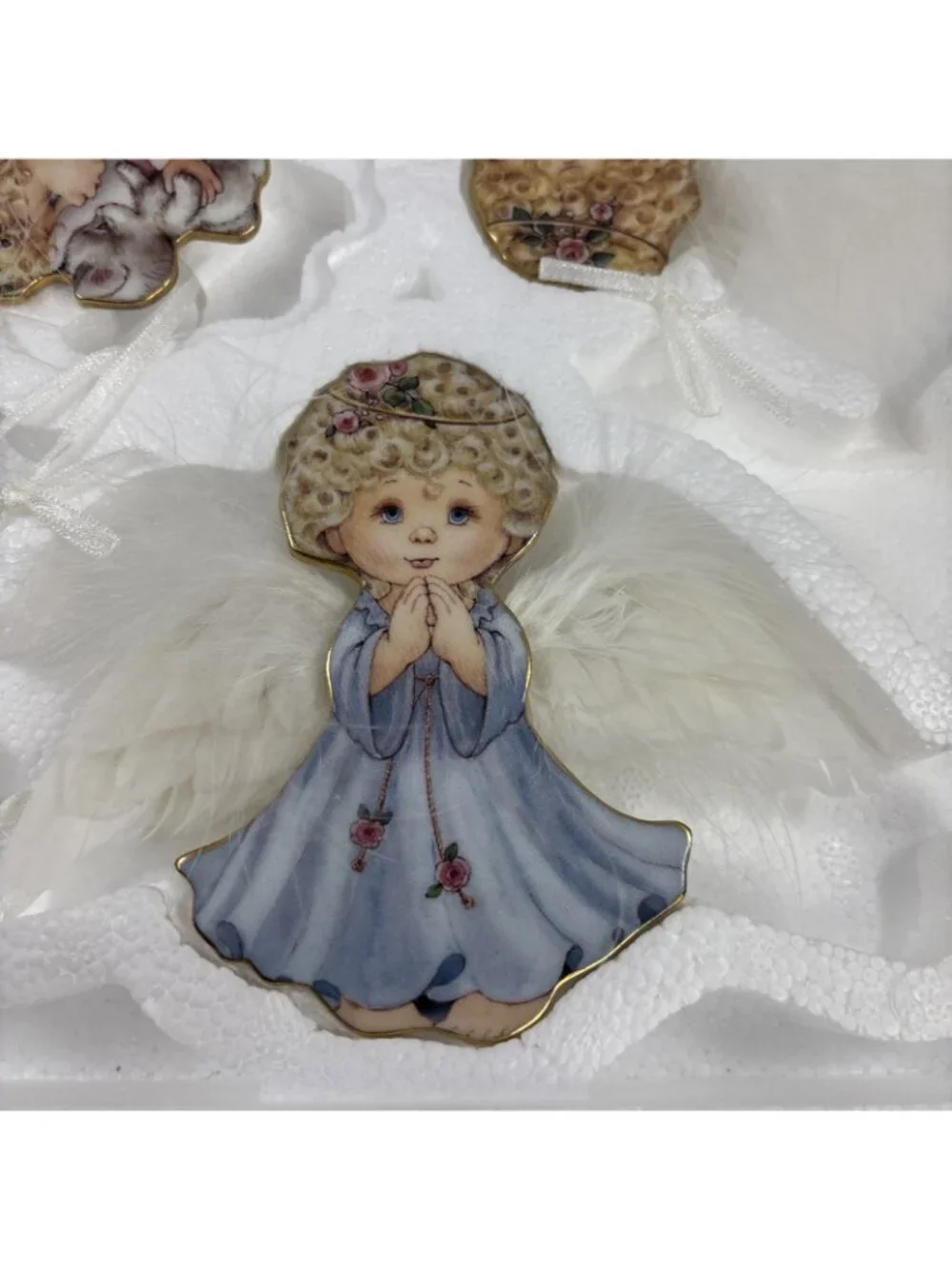 Bradford Editions Small Blessings Angels Ornaments Porcelain Set of 3